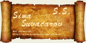 Sima Suvačarov vizit kartica